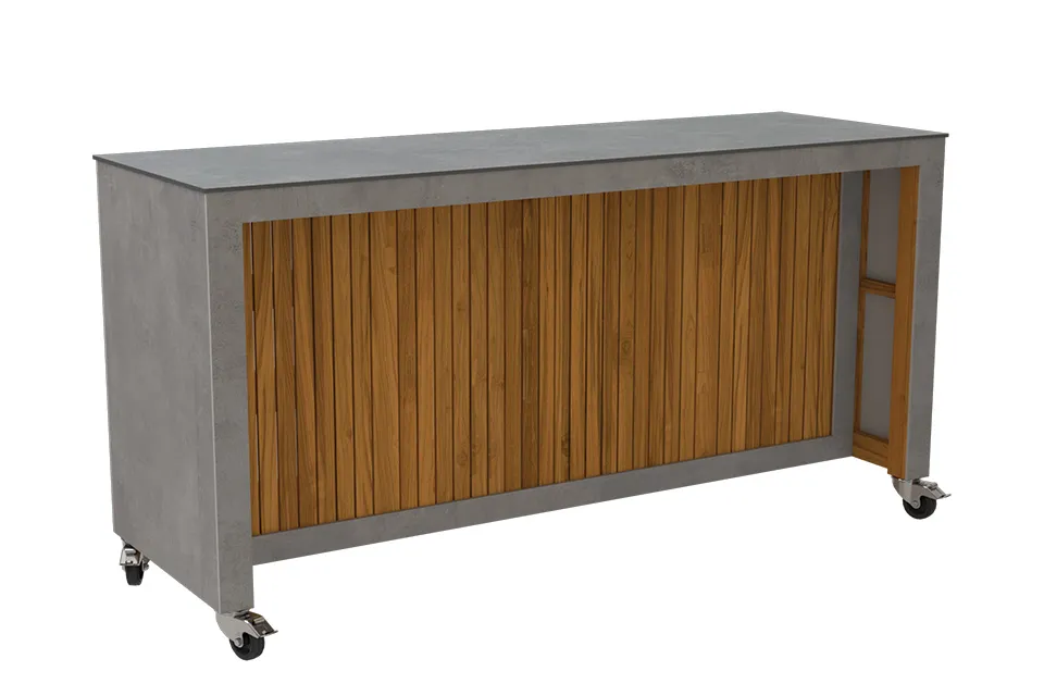 Passion Grills | Kerafina Buitenkeuken Eiland met Wielen | 180 x 60 cm