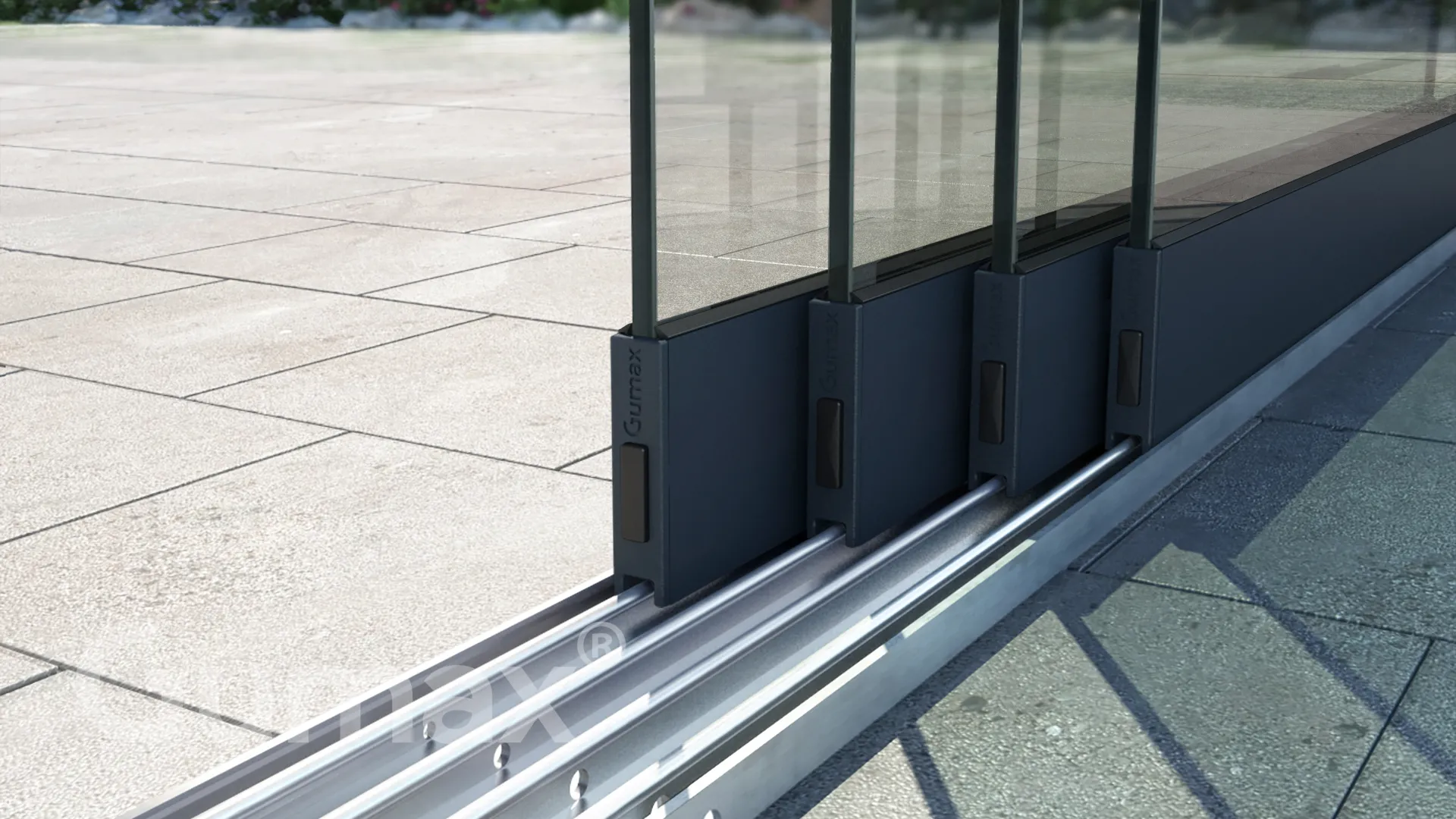 Tuinmaximaal | Glazen Schuifwand 3920 mm - 4 Rail