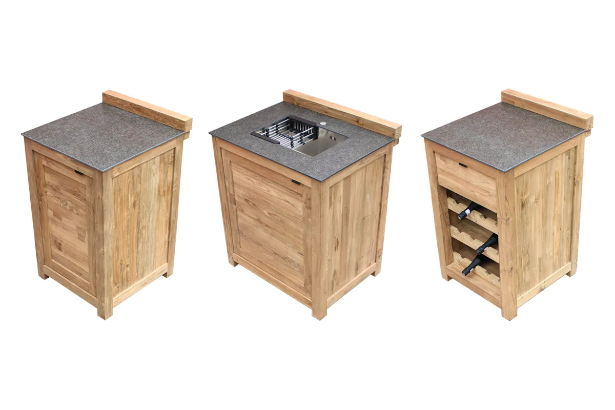 Passion Grills | Buitenkeuken Module Milano | Opstelling 02 | Belgium Dark Grey