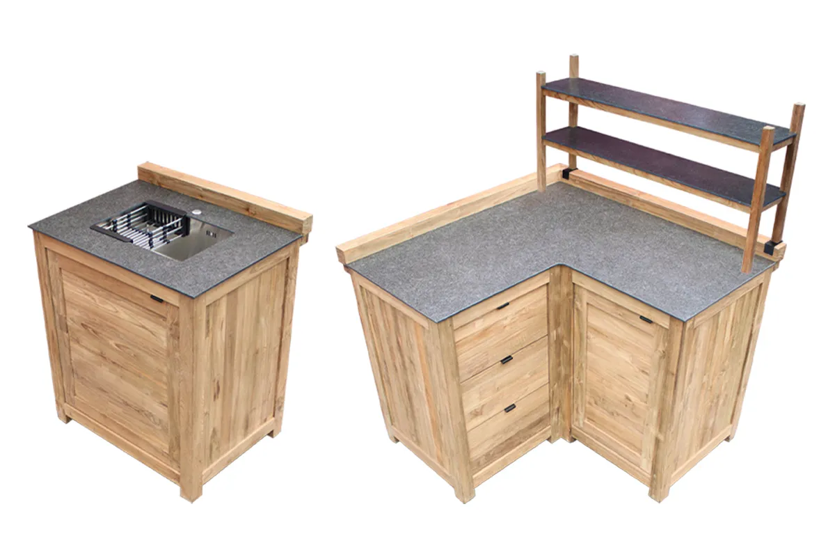 Passion Grills | Buitenkeuken Module Milano | Opstelling 09 | Belgium Dark Grey