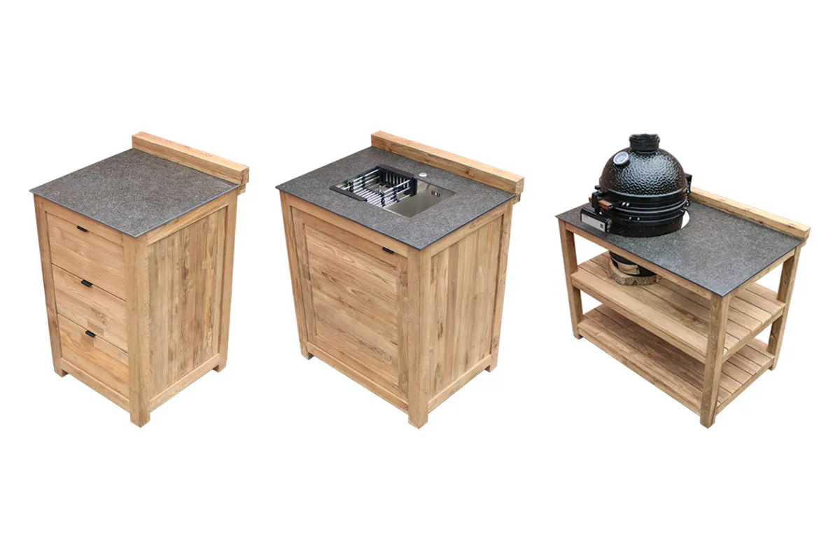 Passion Grills | Buitenkeuken Module Milano | Opstelling 16 | Belgium Dark Grey