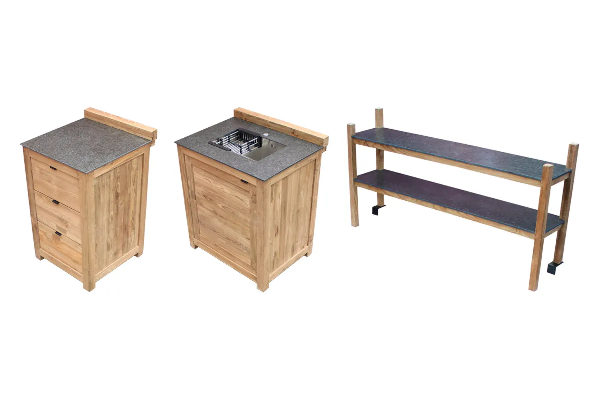 Passion Grills | Buitenkeuken Module Milano | Opstelling 22 | Belgium Dark Grey
