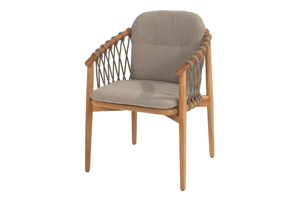 Nora dining tuinstoel teak bouclé 4 Seasons Outdoor