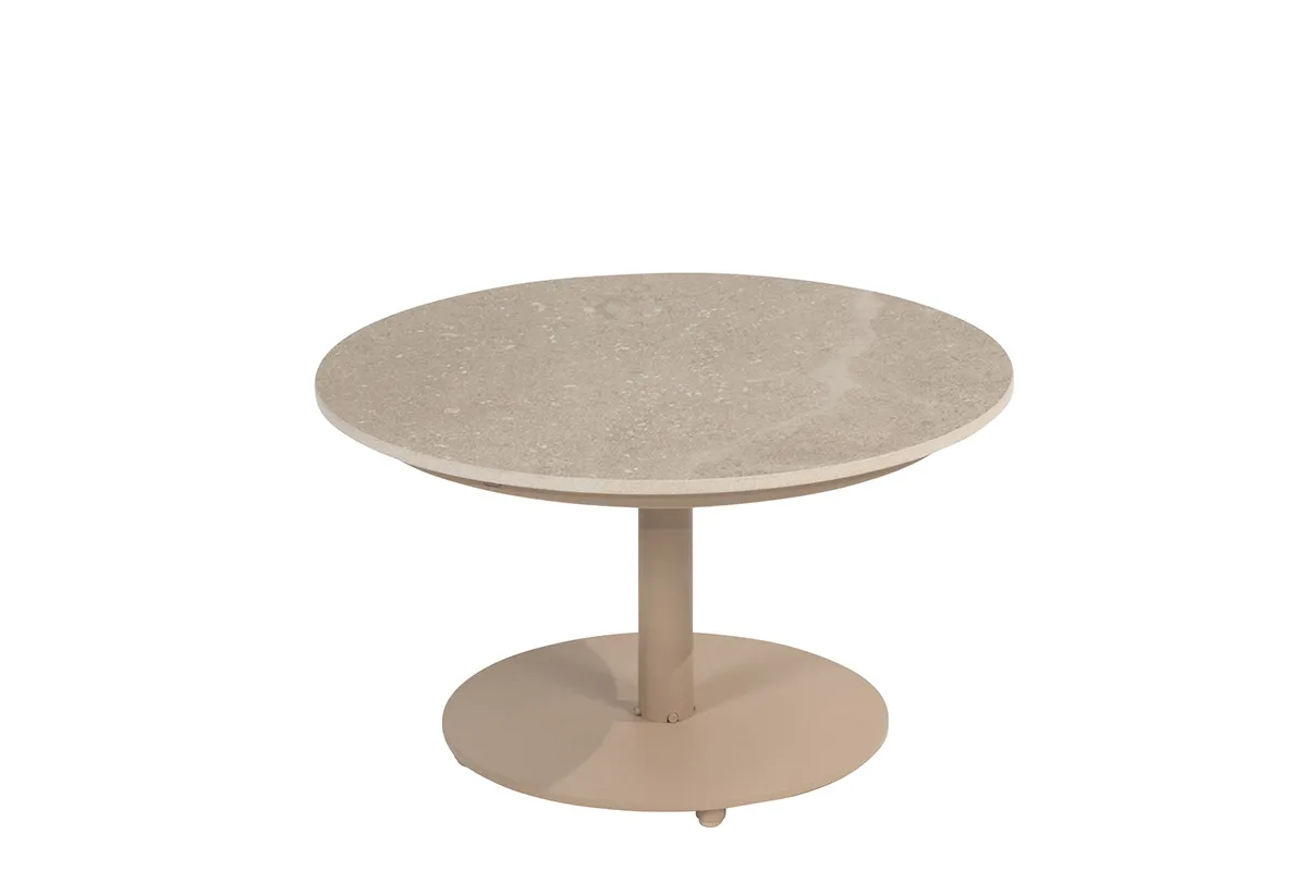Boaz lounge tuintafel 60xH35 cm ceramic middenpoot latte 4 Seasons Outdoor