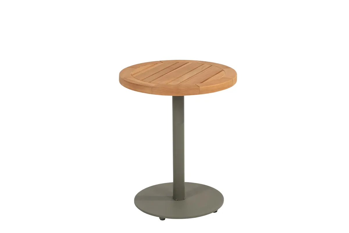 Volta bijzettafel met middenpoot 45xH55 cm aluminium olive 4 Seasons Outdoor
