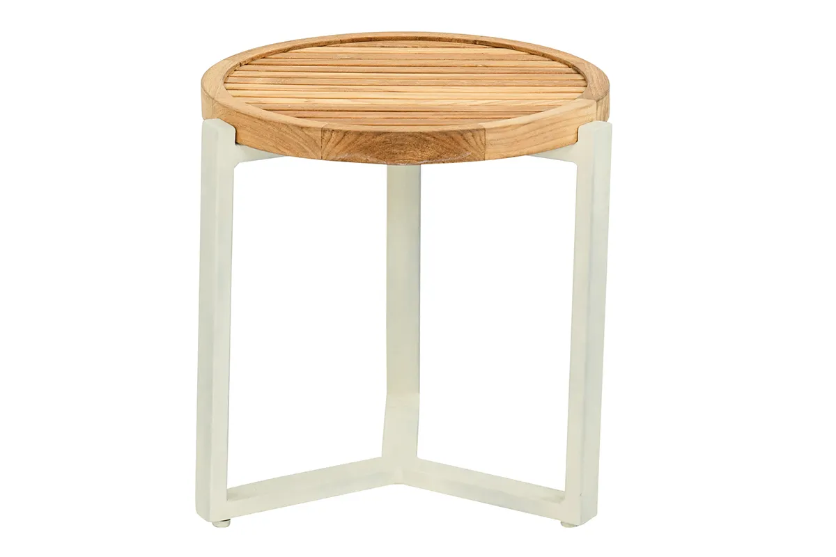 Apple Bee | Koffietafel Monaco Ø45 cm | Oyster-Teak