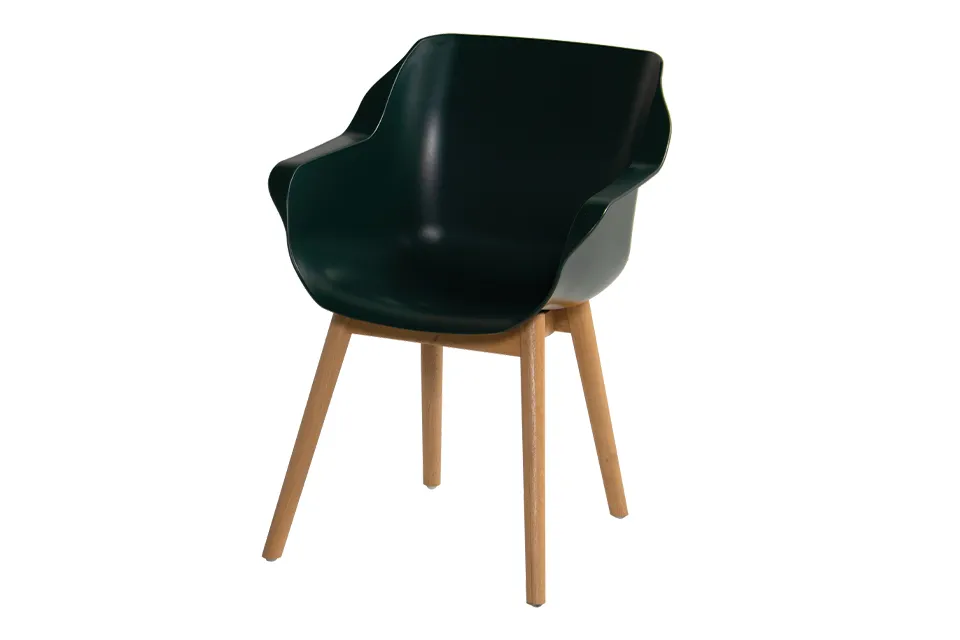 Hartman | Tuinstoel Sophie met Armleuningen Teak | Night Green