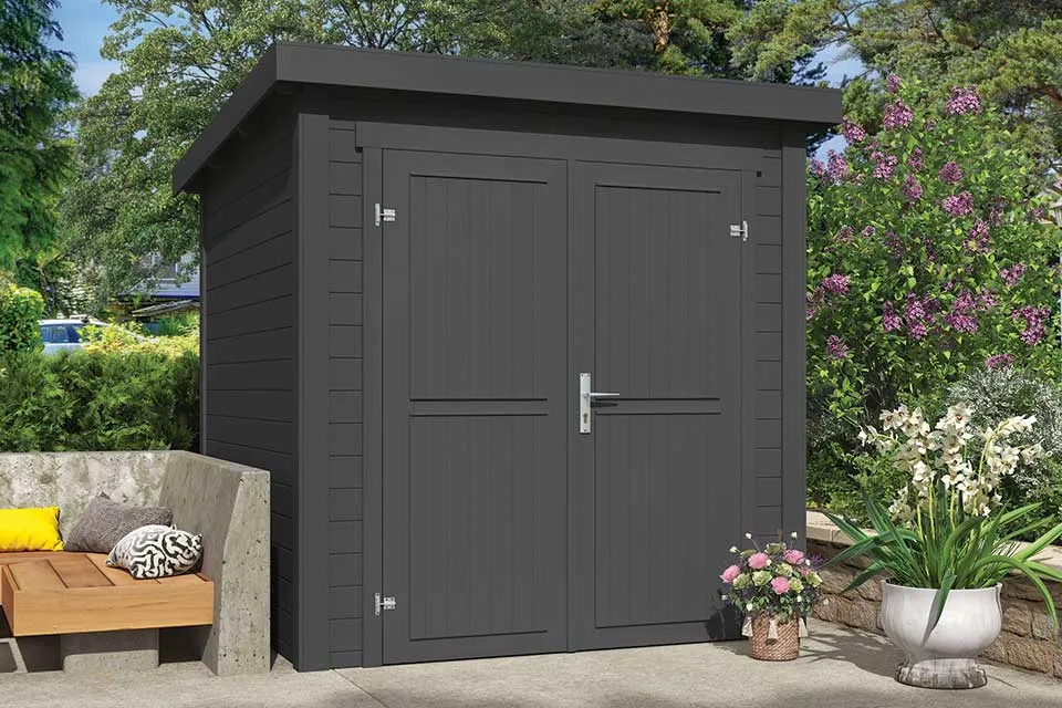 Outdoor Life Products | Tuinhuis Sara 200 x 200 | Gecoat | Carbon Grey