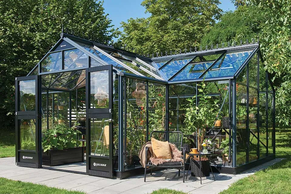 Royal Well | Tuinkamer Orangery 21,5 | Veiligheidsglas 3 mm | Antraciet