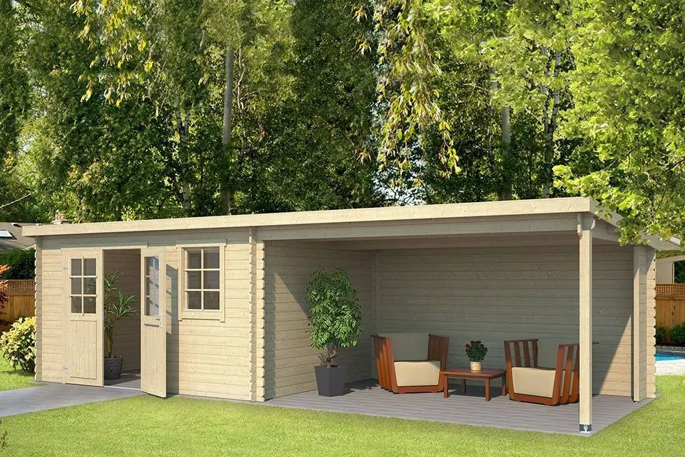 Outdoor Life Products | Tuinhuis+Overkapping Aida 760 x 275 | 5 Kleuren