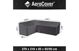 Loungesethoes AeroCover Platinum 270 x 210 cm Links L-vorm