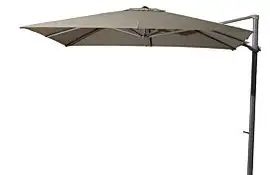 4 Seasons Outdoor | Zweefparasol Siesta 300 x 300 cm | Antraciet-Taupe