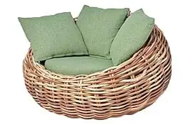 Apple Bee | Loungestoel Cocoon | Mocca-Green