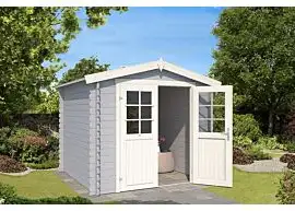 Outdoor Life Products | Tuinhuis Ingo 230 x 175 | Gecoat | Platinum Grey-Wit