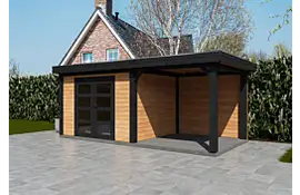 Fonteyn | Tuinhuis Coco met Overkapping 550 x 250 Exclusief
