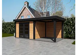 Fonteyn | Tuinhuis Coco met Overkapping 550 x 250 Exclusief