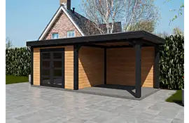 Fonteyn | Coco Tuinhuis met Overkapping 600 x 250 Exclusief