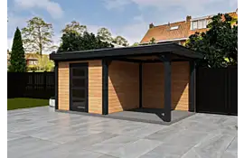 Fonteyn | Tuinhuis Demi met Overkapping 500 x 250 Exclusief