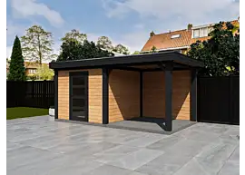 Fonteyn | Tuinhuis Demi met Overkapping 500 x 250 Exclusief