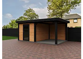Fonteyn | Tuinhuis Eda met Overkapping 500 x 300 Exclusief