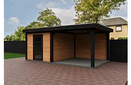 Fonteyn | Tuinhuis Eda met Overkapping 550 x 300 Exclusief