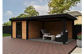 Fonteyn | Eda Tuinhuis met Overkapping 650 x 300 Exclusief