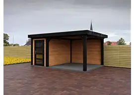 Fonteyn | Tuinhuis Jasmijn met Overkapping 450 x 300 Exclusief