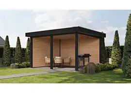 Fonteyn Exclusief Overkapping 388x350cm  - Gebeitst Transparant Eiken / RAL7021