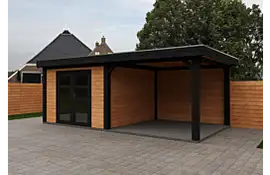 Fonteyn | Tuinhuis Lynn met Overkapping 600 x 300 Exclusief