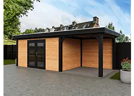 Fonteyn | Tuinhuis Rosalie met Overkapping 650 x 250 Exclusief