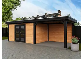 Fonteyn | Tuinhuis Rosalie met Overkapping 700 x 250 Exclusief