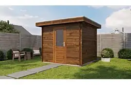 Lugarde Select Blokhut Zwolle 250x250cm - Keteldruk Bruin