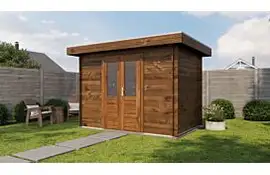 Lugarde Select Blokhut Nijmegen 300x200cm - Keteldruk Bruin