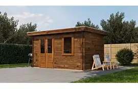 Lugarde Select Blokhut Veenendaal 400x250cm - Keteldruk Bruin