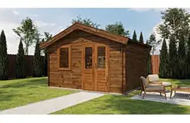 Lugarde Select Blokhut Brummen 400x300cm - Keteldruk Bruin