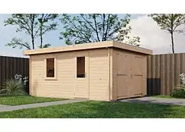 Lugarde Select | Tuinhuis Eibergen met Garagedeur 350 x 500 | Onbehandeld