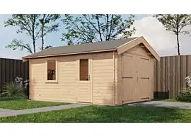 Lugarde Select | Tuinhuis Opheusden met Garagedeur 350 x 500 | Onbehandeld