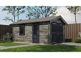 Lugarde Select | Tuinhuis Opheusden met Garagedeur 350 x 500 | Keteldruk Grijs