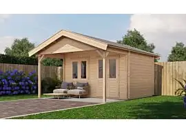 Lugarde Select | Tuinhuis Katwijk met Overkapping 400 + 200 x 300 | Onbehandeld