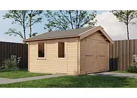 Lugarde Select | Tuinhuis Maurik met Garagedeur 400 x 400 | Onbehandeld