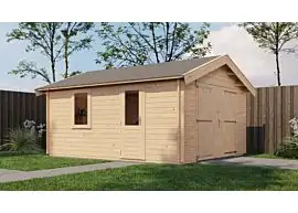 Lugarde Select | Tuinhuis Kesteren met Garagedeur 400 x 500 | Onbehandeld