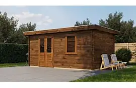 Lugarde Select Blokhut Zevenaar 500x300cm - Keteldruk Bruin