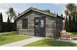 Lugarde Select Blokhut Wolfheze 500x300cm - Keteldruk Grijs