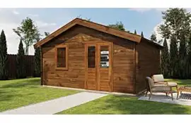 Lugarde Select Blokhut Eerbeek 500x400cm - Keteldruk Bruin