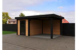 Fonteyn | Tuinhuis Xenna met Overkapping 500 x 300 Exclusief