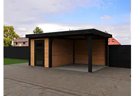 Fonteyn | Tuinhuis Xenna met Overkapping 500 x 300 Exclusief