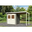 Karibu | Tuinhuis Glücksburg 2 met Overkapping | Terragrijs
