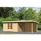 Woodfeeling | Tuinhuis Trittau 5 met Overkapping 3,3 en Achterwand