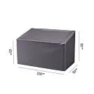 AeroCover | Loungebankhoes Hoge Rug 200 x 90 x 65/90(h) cm