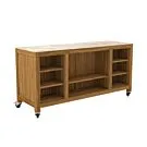 Passion Grills | Buitenkeuken Onderdeel | Milano Buitenkeuken Eiland met Wielen | 180 x 60 cm | Albastro Cream